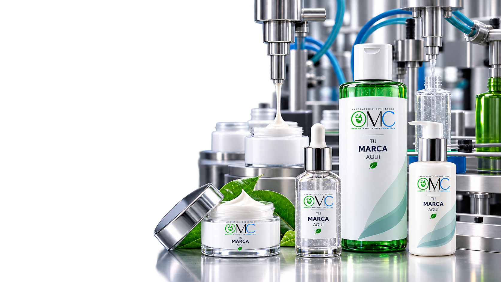Maquila OMC, fabricación cosmética personalizada