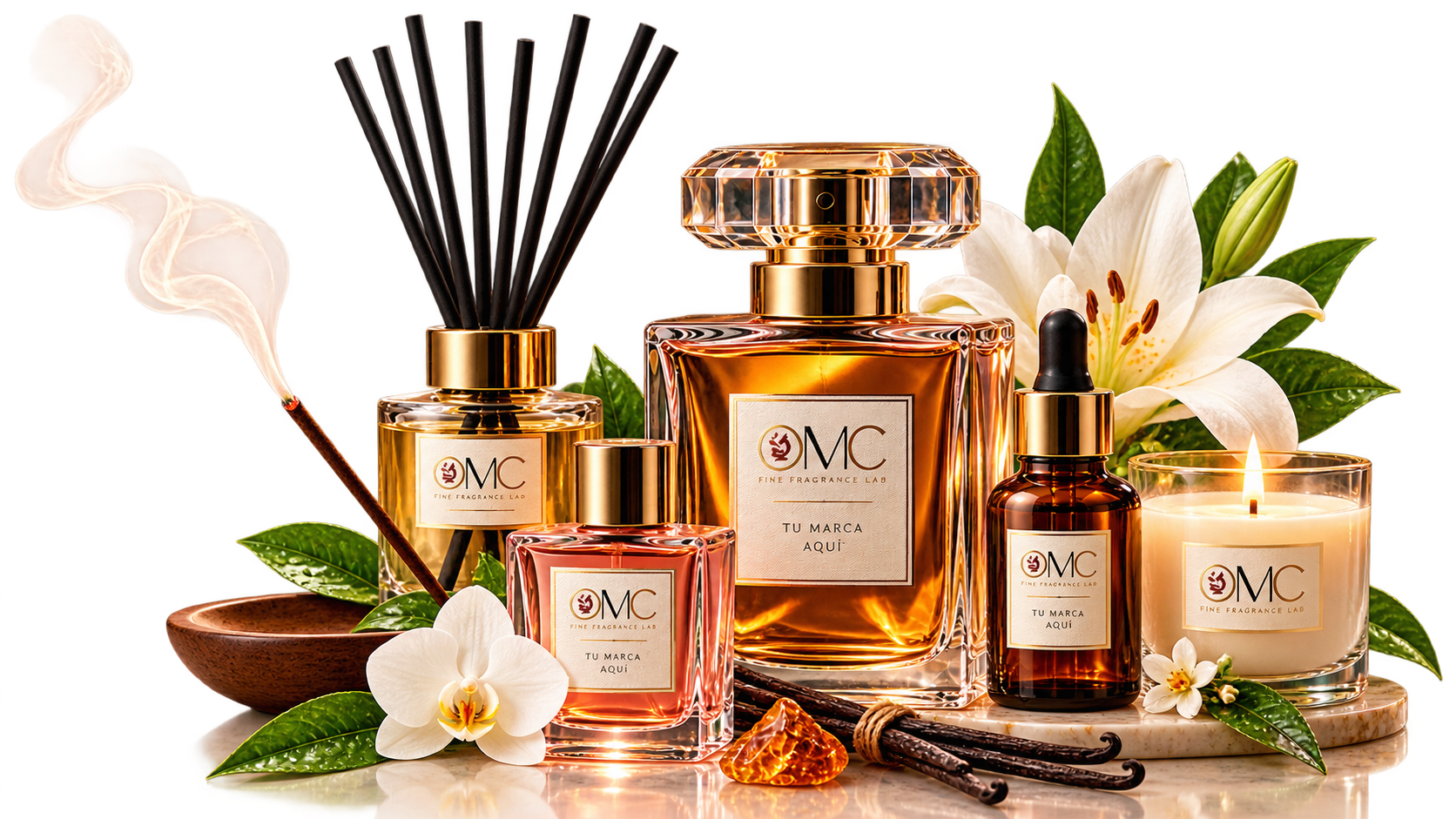 OMC Fine Fragrance Lab fabricación de perfumes, fragancias, body mist, hair mist y proyectos olfativos