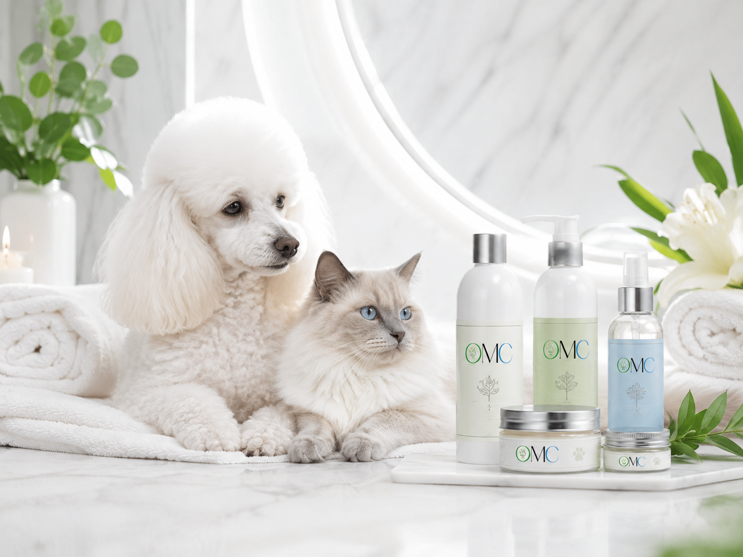 Grooming y spa para perros y gatos con productos OMC