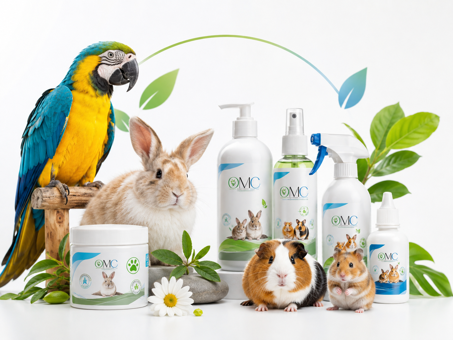 Productos OMC para aves, conejos y pequeñas mascotas