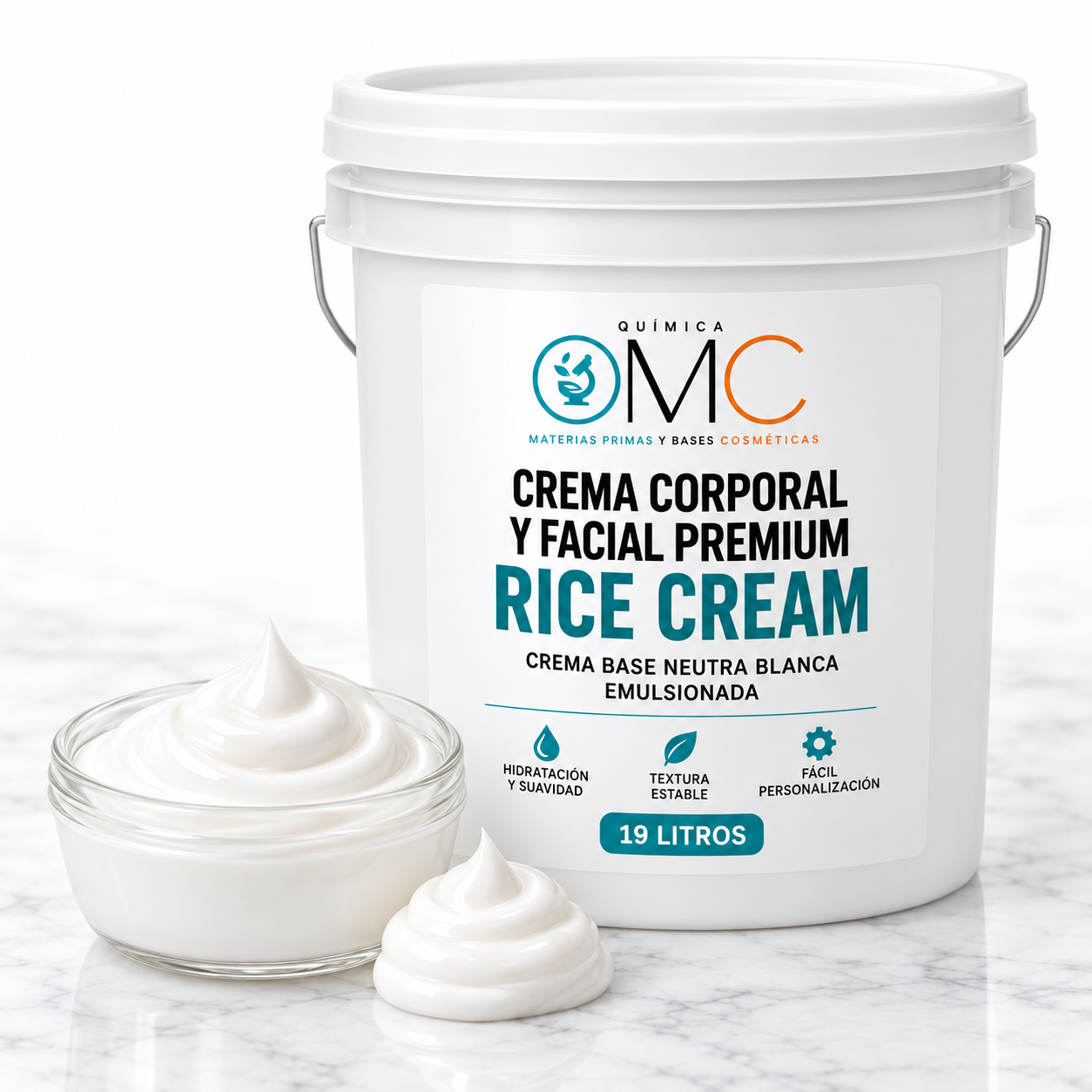 Base para crema facial y corporal Rice Cream