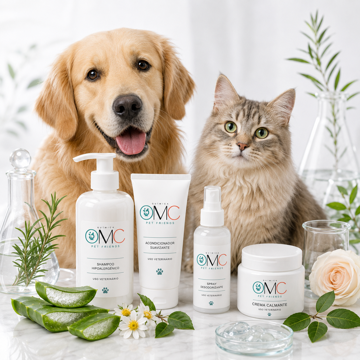 Cosmética veterinaria OMC Pet Friends para perros y gatos