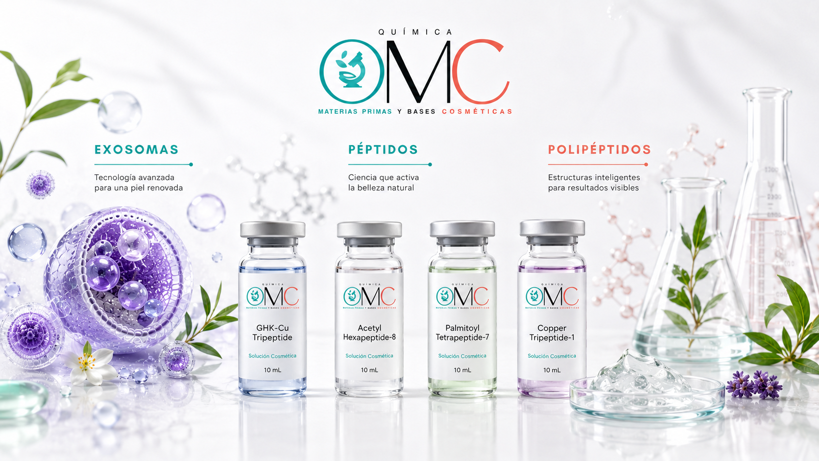Exosomas, péptidos y polipéptidos cosméticos Química OMC