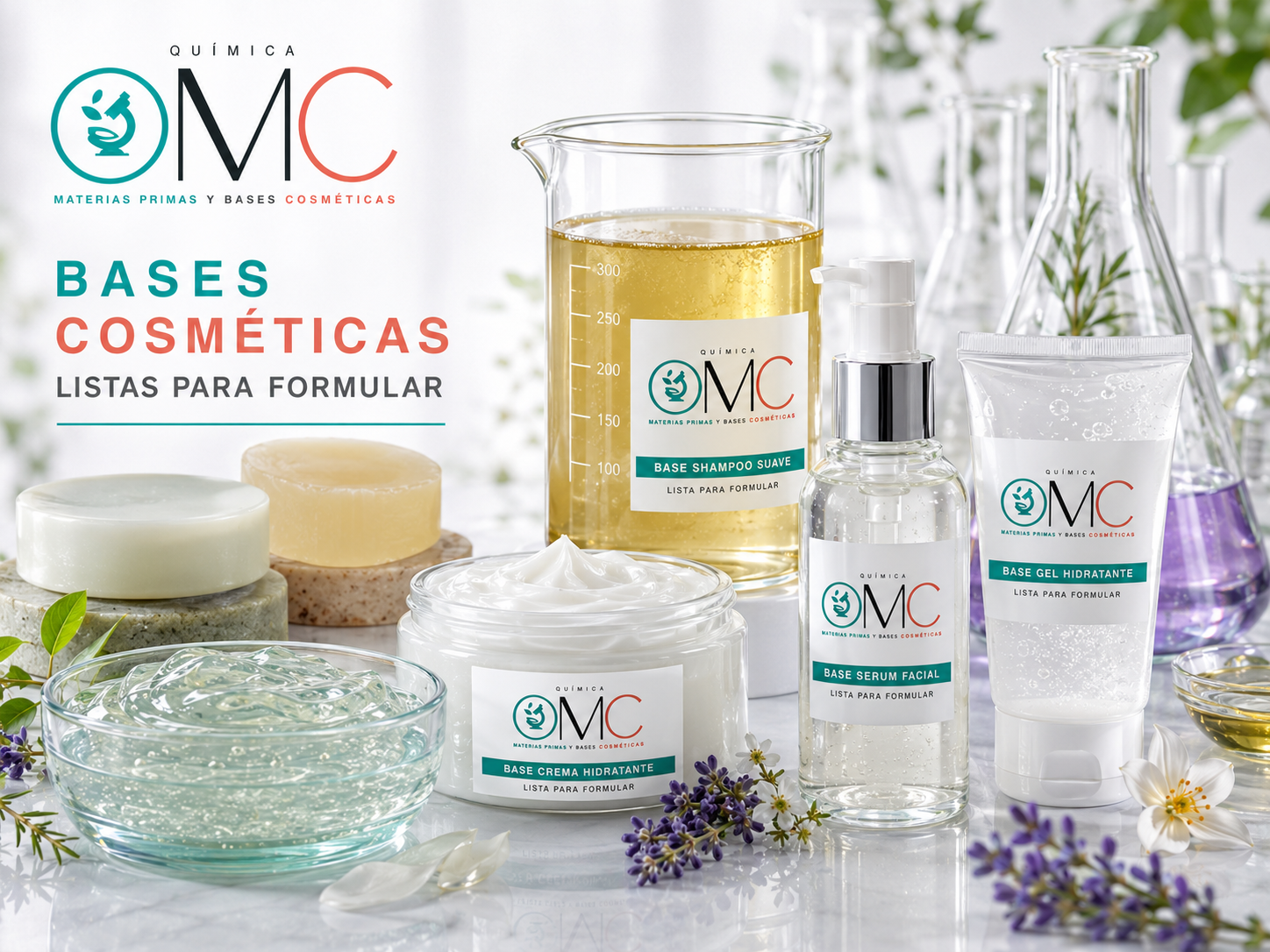 Bases cosméticas Química OMC listas para formular